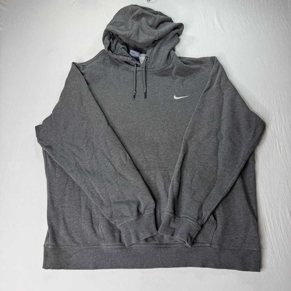Nike‎ Sportswear Essential Fleece Hoodie Men's Size XXL Dark Gray Heather Swoosh